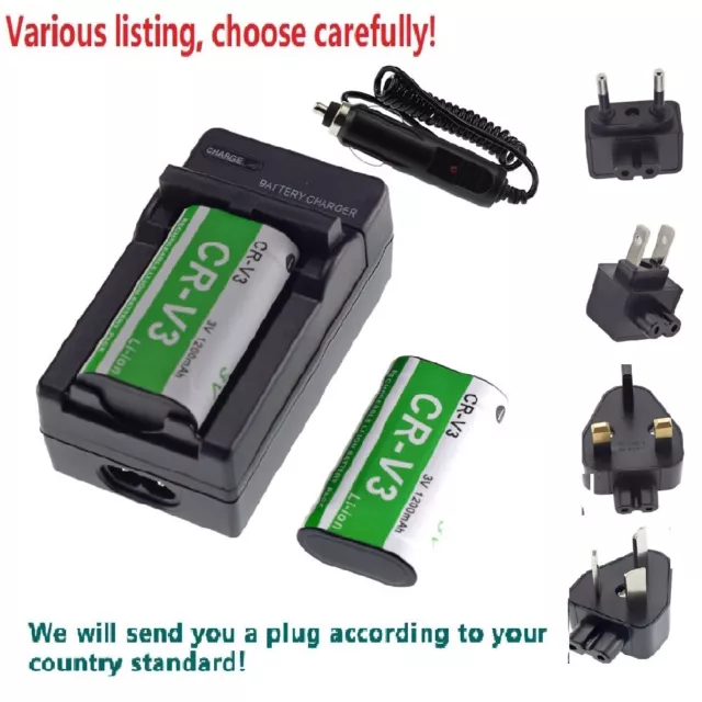 Battery or Charger for CR-V3 CRV3 CR-V3P CRV-3 CRV3L CR-V3L ELCRV3 Olympus LB-01