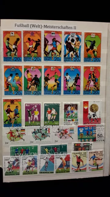 Motivbriefmarken Sammlung „Fußball (Welt)-Meisterschaften II“