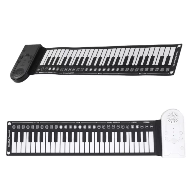 Foldable Portable Electronic Piano 49 Key Roll Up Piano Silicone Keyboard