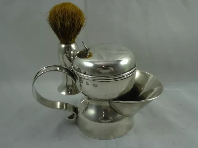 RARE VICTORIAN sterling silver SHAVING MUG, 1899, 290gm