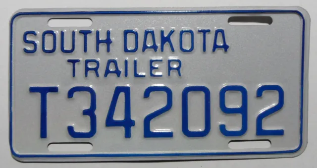 USA Nummernschild aus South Dakota Trailer/Anhängerschild 90er Jahre.