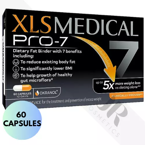 XLS Medical Pro-7 Capsules 5x More Weight Loss Than Dieting | Vegetarian 60 Caps