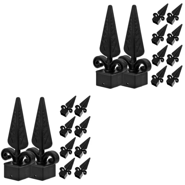 20 Pcs 4x4 Fence Post Caps Metal Fencing Gun Head Accessories