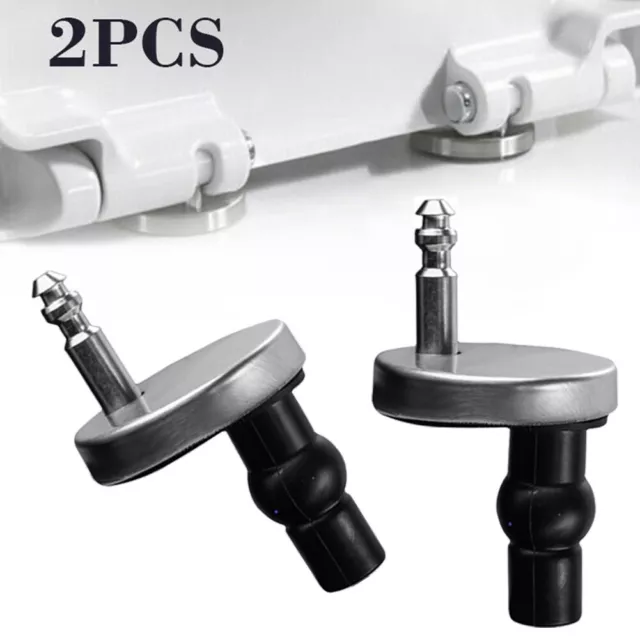 Top Fix Toilet Seat Hinges Quick Fitting Durable Stainless Steel 2x Hinges