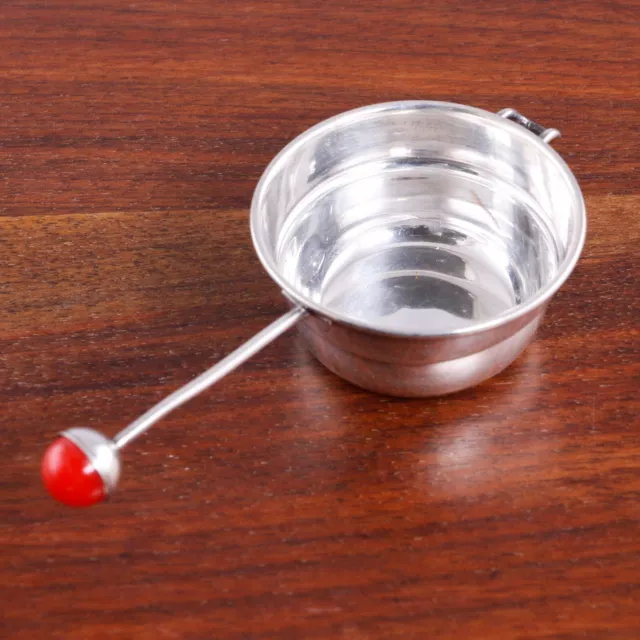 Eagle 1 Mexican Sterling Silver Jigger / Measure Graduated Bowl Red Ball Handle