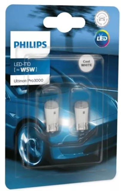 PHILIPS CANbus Control Unit + T10 W5W LED Ultinon 6000K White LED Parker  REGO