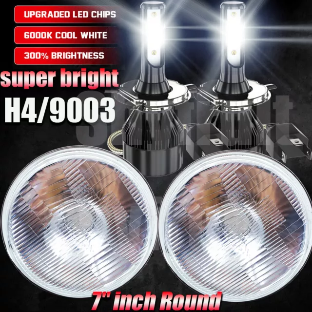 7" Inch LED Car Headlight Parts Round HI/LO Beam for Chevy Pickup Truck3100