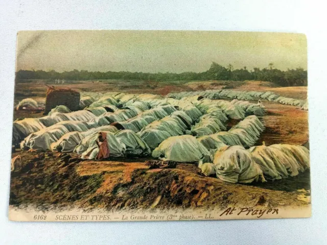 Vintage Postcard Scenes Et Types La Grande Priere At Prayer