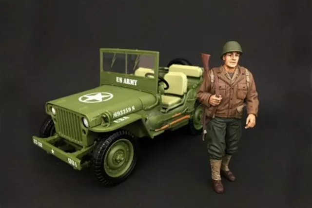WWII US ARMY Soldier #1, American Diorama 77410 - 1/18 Scale Hand Painted Figure
