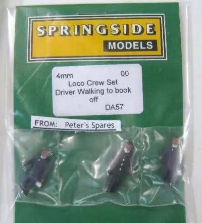 Springside SPDA57 Loco Crew Set (painted) (Pk3) OO Gauge