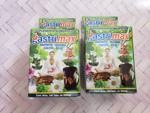 GastriMax 100 Tabs Each Dietary Supplement Suplemento Alimenticio 2 Pack