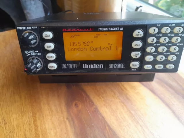 uniden ubc 780 xlt radio scanner trunktracker 111