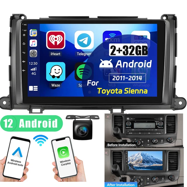 9&QUOT; APPLE CARPLAY For 2011-2014 Toyota Sienna Car Stereo Radio Navi Android 12