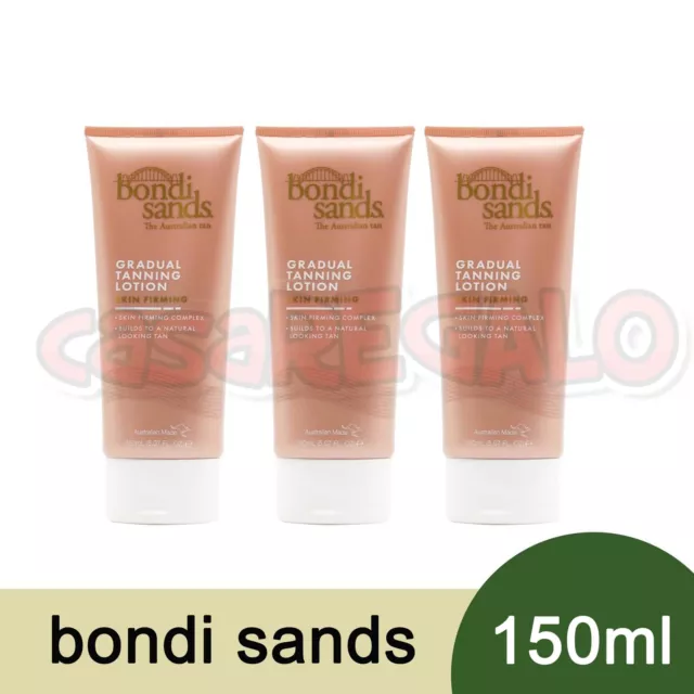 3X BONDI SANDS 150mL GRADUAL TANNING LOTION SKIN FIRMING