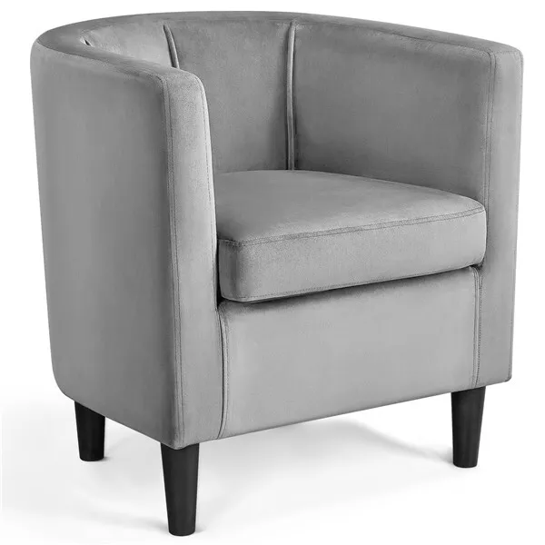 Tub Chair Accent Armchair Velvet Fabric Modern Barrel Chair Living Room Bedroom