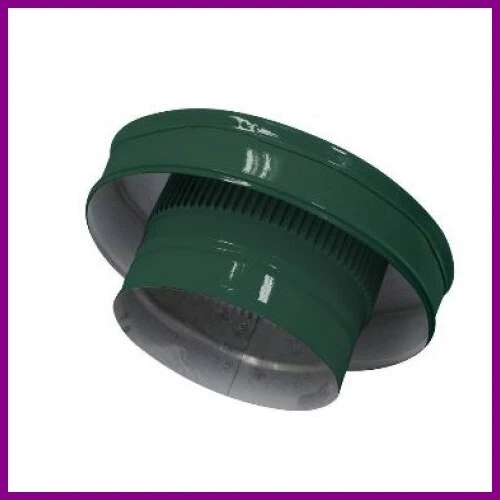 5 In. Diameter Aluminum Static Roof Vent Pipe Cap in Green