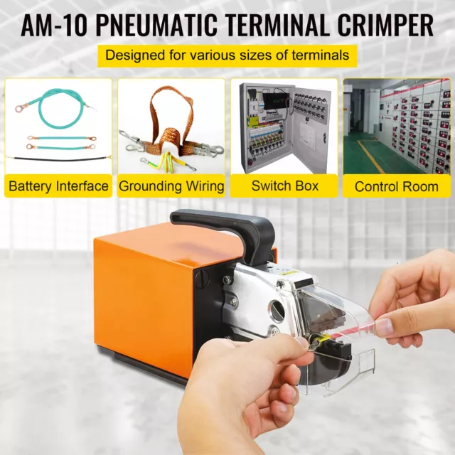 Pneumatic Crimping Tool Crimper Plier Air Powered Wire Terminal Crimping Machine