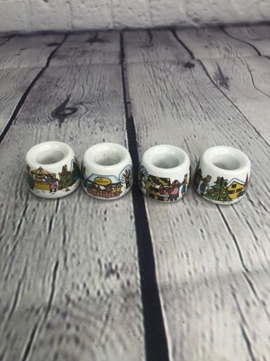 Funny Design West Germany Vintage CHRISTMAS Mini Candle Holders Nutcracker 4