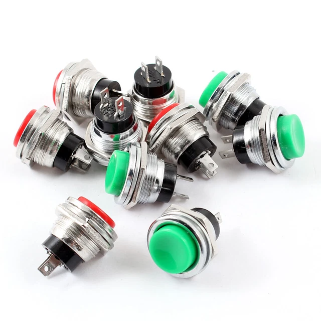 Interrupteur Bouton-poussoir Momentané Vert Lumineux – Clé De Commutation – Neuf, Marque Uxcell – Idéal Pour Bricolage électronique