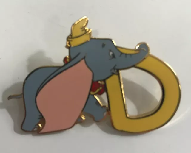 Disney Pin Character Dumbo  Alphabet Letter "D"  2001