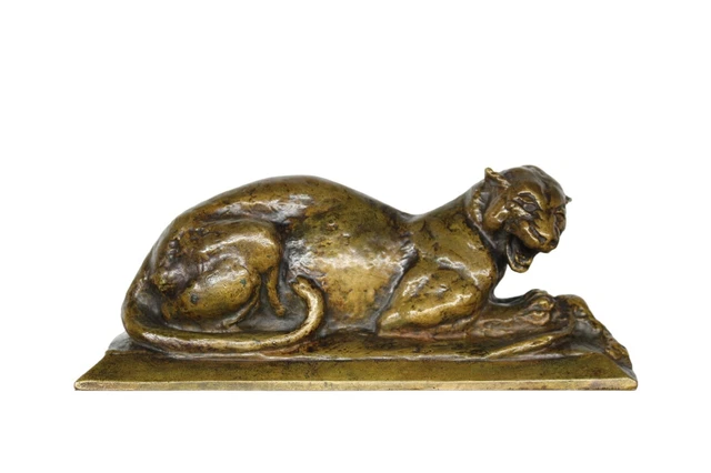 Bronze Animalier Panthère Et Sa Proie ART DECO Maurice Ostrzesz De Lysniewski