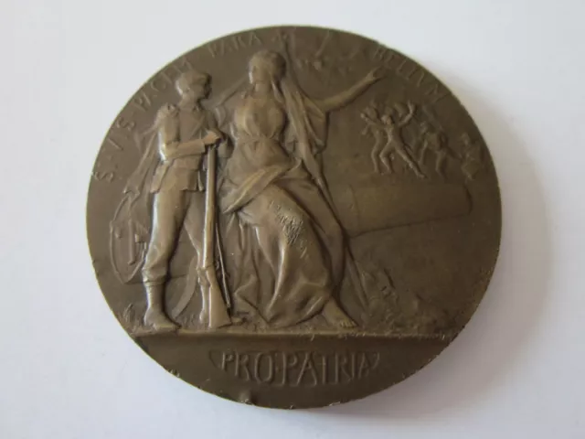 Medaille Plaque  Bronze Entrainement Physique Preparation Militaire Ancienne