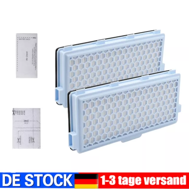 2 HEPA Filter + 2 Motorschutzfilter für Miele Staubsauger SF-HA 50 S4 S5 S6 S8