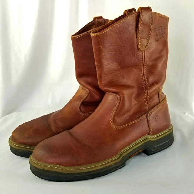 WOLVERINE RAIDER WELLINGTON Leather Work Boots W02429 Brown Mens