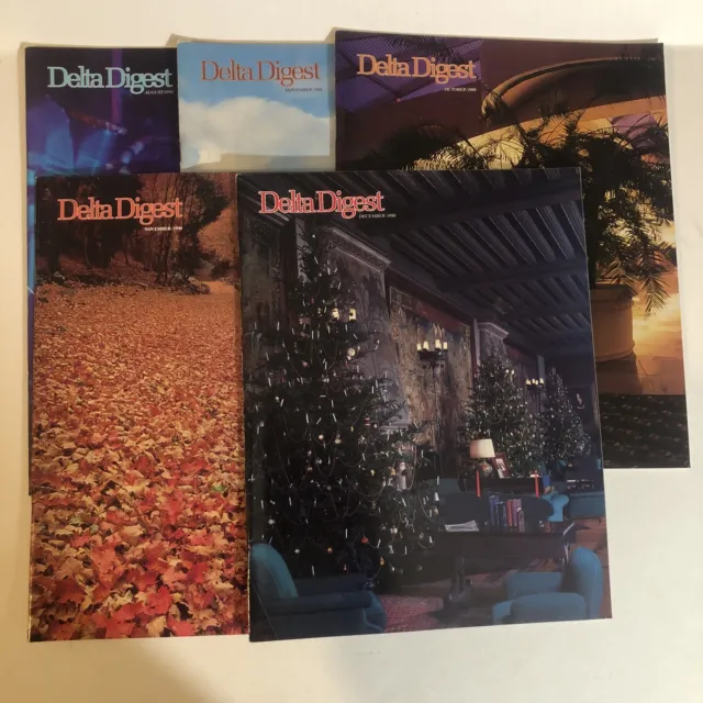 Vintage 1990 Delta Digest Lot Of 5 Magazines