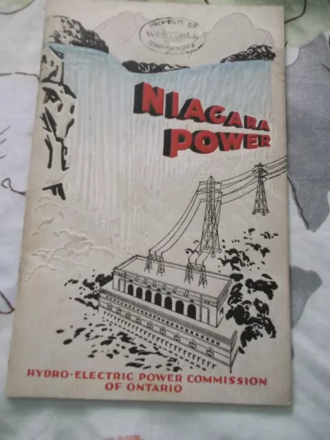 Vintage mid-century 7.5" x 6"  booklet Niagara power stamped Westdale technical