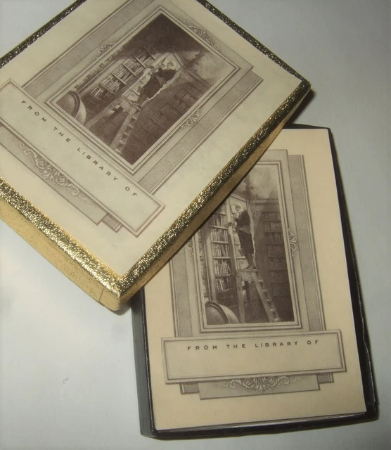 Library Book Plates Library Scene Estate Find