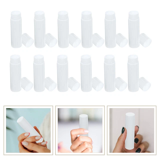 50 pz tubo balsamo per labbra tubo cera bocca tubo rossetto con tappi (trasparente