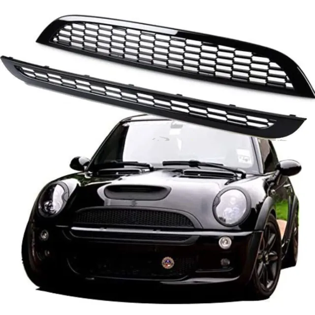 Front grille grilles for Mini Cooper one cooper&cooper S R50 R52 R53 Gloss black