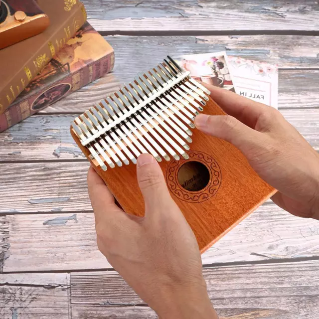 Mahogany 21 Key Kalimba Thumb Piano Mbira Musical Instrument Gift for Beginner