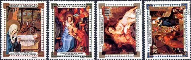 DAHOMEY 1971 463-66 C147-50 Paintings Gemälde Weihnachten Religion Christmas MNH