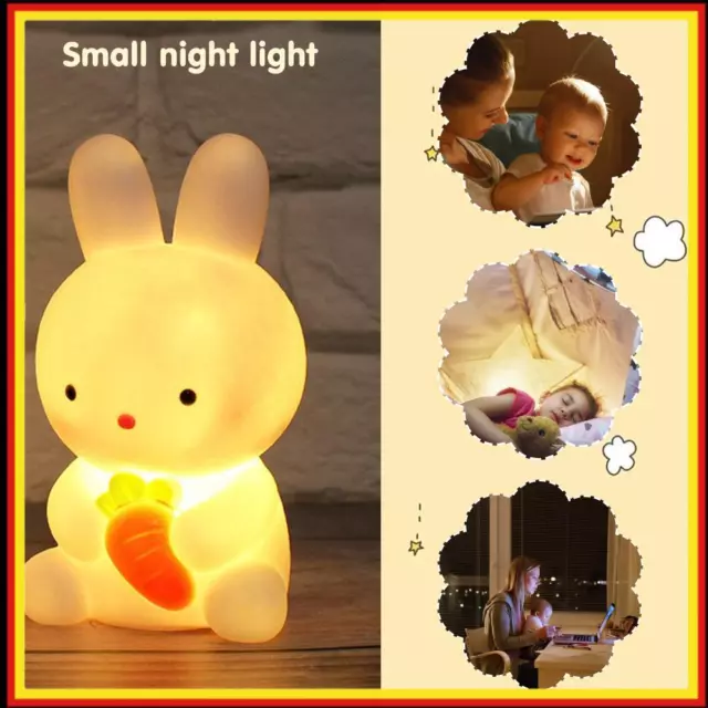 Rabbit Night Light Toys Gift Cartoon Baby Sleeping Lights for Living Room Office