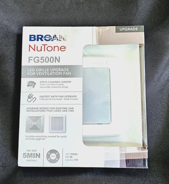 BROAN NUTONE FG500N LED Bathroom Exhaust Fan Grille Cover Quick