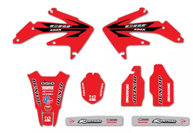 2005-2012 Honda Crf450X Graphics Kit Sticker Set Decals Laminated Mx Dual Sport