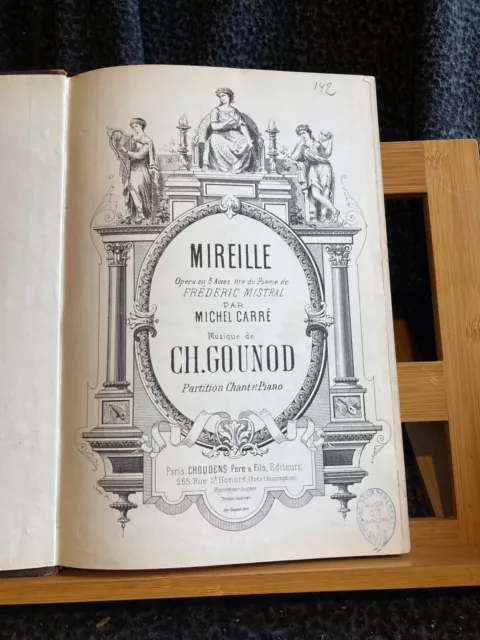 Charles Gounod Mireille partition chant piano 2e éditions Choudens