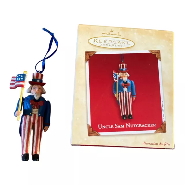 Vintage 2003 Hallmark Keepsake Christmas Holiday Ornament Uncle Sam Nutcracker