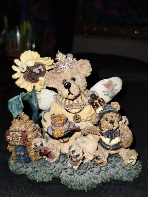 Boyds Bears Porcelain Bear Figurine So Many Flowers So Little Time 1999