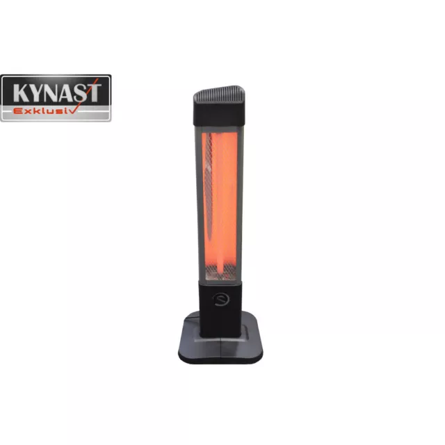 Infrarot-Heizstrahler 2000W mit Standfuß Outdoor Turmheizer Stand-Heizer schwarz