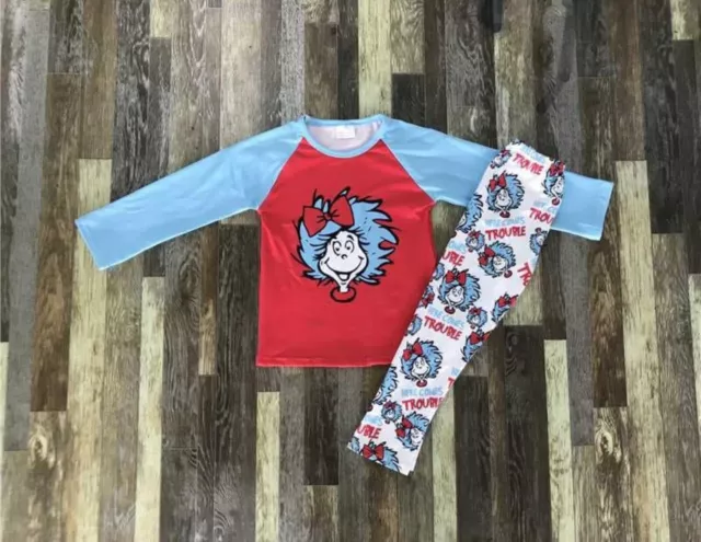 NEW Boutique Dr Seuss Cat in the Hat Tunic Dress Bell Bottoms