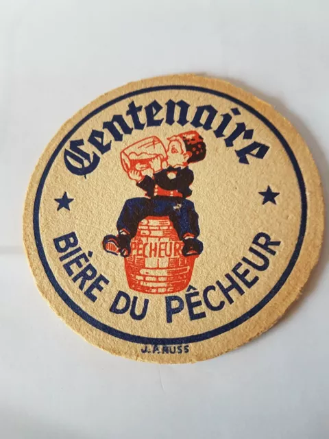 Ancien sous Bock bière  du PECHEUR recto verso différent recto- verso différent