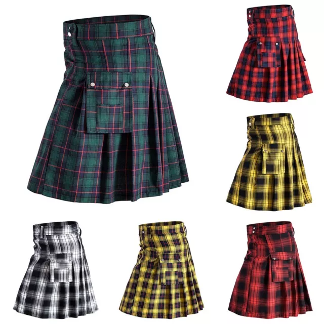 Gonna a pieghe da uomo scozzese kilt tradizionale abito delle Highland kilt tart