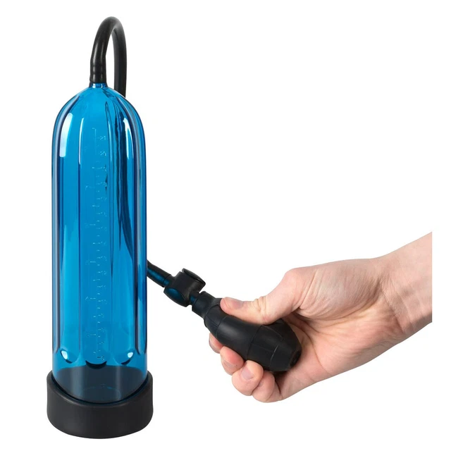 PENIS-TRAINING PENISPUMPE MIT Sakla 24cm Potenz-Hilfe Vakuum-Pumpe blau  Cool EUR 28,79