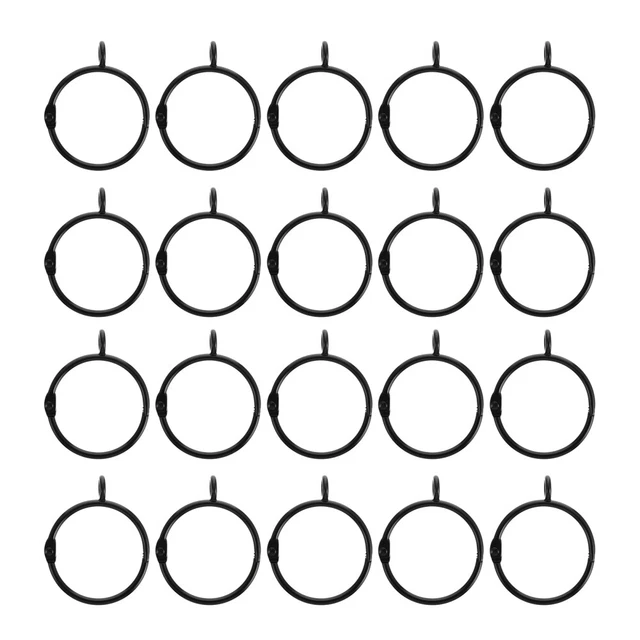 20 Pcs Drape Sliding Eyelet Rings Curtain Ring Roman Window Shades Curtain Rod