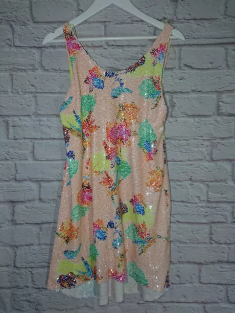 Zara sequin floral sales dress