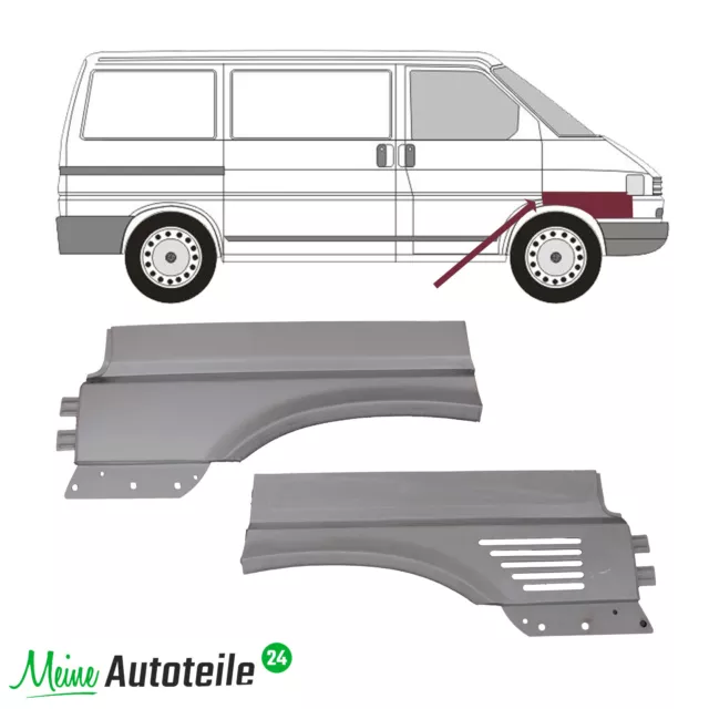 für VW T4 1990-2003 passend 2x Reparaturblech Schweller Kotflügel