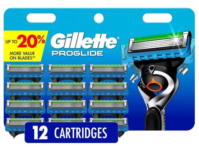 GILLETTE FUSION PROGLIDE Razor Blades Cartridges - 12 Pack $34.99 ...